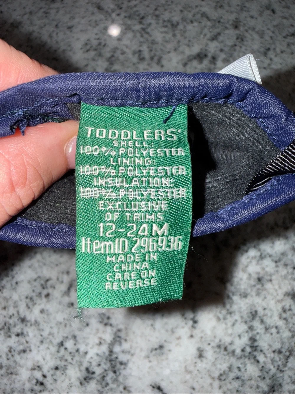 L.L. Bean Toddlers' Cold Buster Waterproof Insulated Mittens in Navy